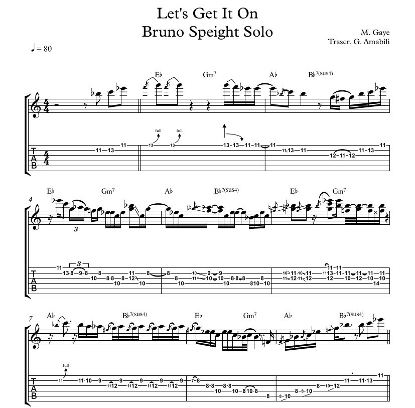 Marvin Gaye Lets get it on solo Tutto lo spartito1
