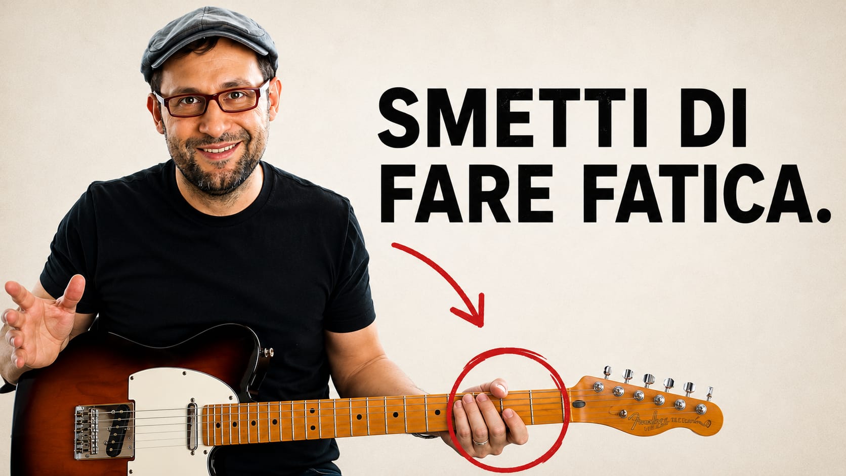MANO SINISTRA SULLA CHITARRA: SMETTI DI FARE TUTTA QUELLA FATICA!
